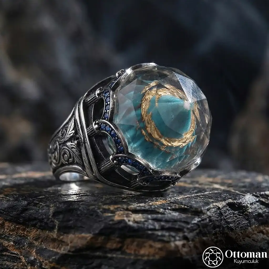 Mevlana Silver Men's Ring