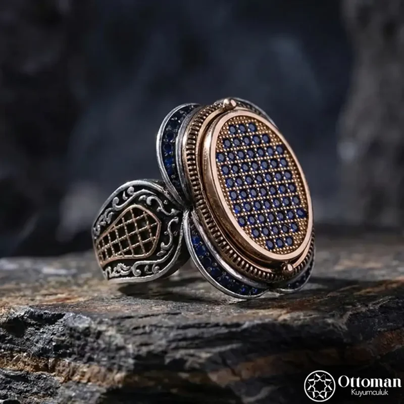 Füsunkar Hasbiyallah Yazılı Gümüş Erkek Yüzük