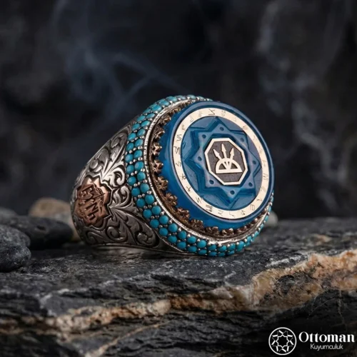 Oğuz Kağan Model Gümüş Erkek Yüzük