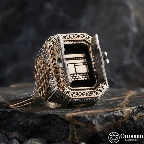 Kabe Model Gümüş Erkek Yüzük