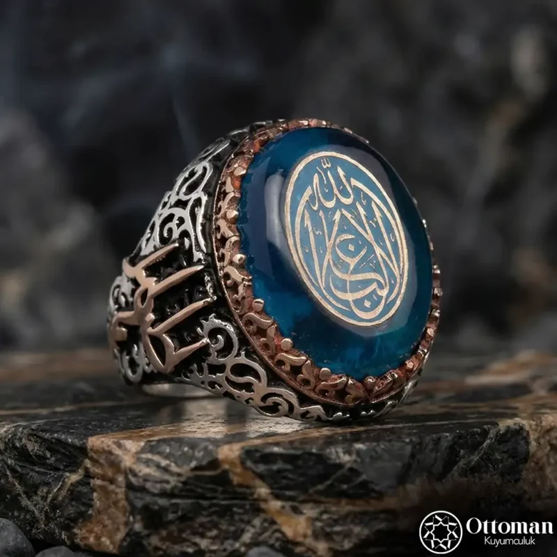 Nasihat Yazılı Gümüş Erkek Yüzük