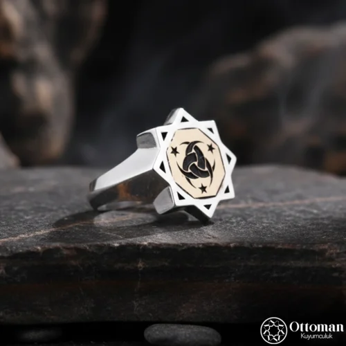 Selçuklu Yıldızı Gümüş Erkek Yüzük