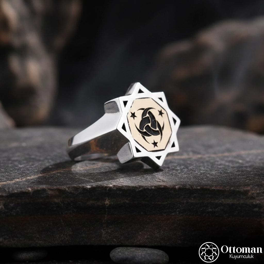 Seljuk Star Silver Men's Ring