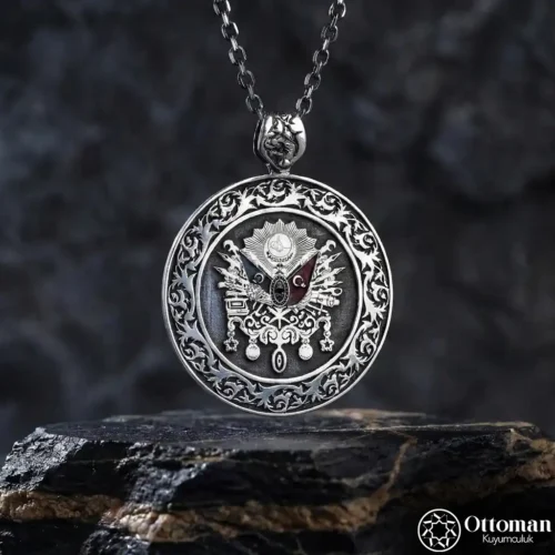Osmanlı Sancağı Gümüş Kolye