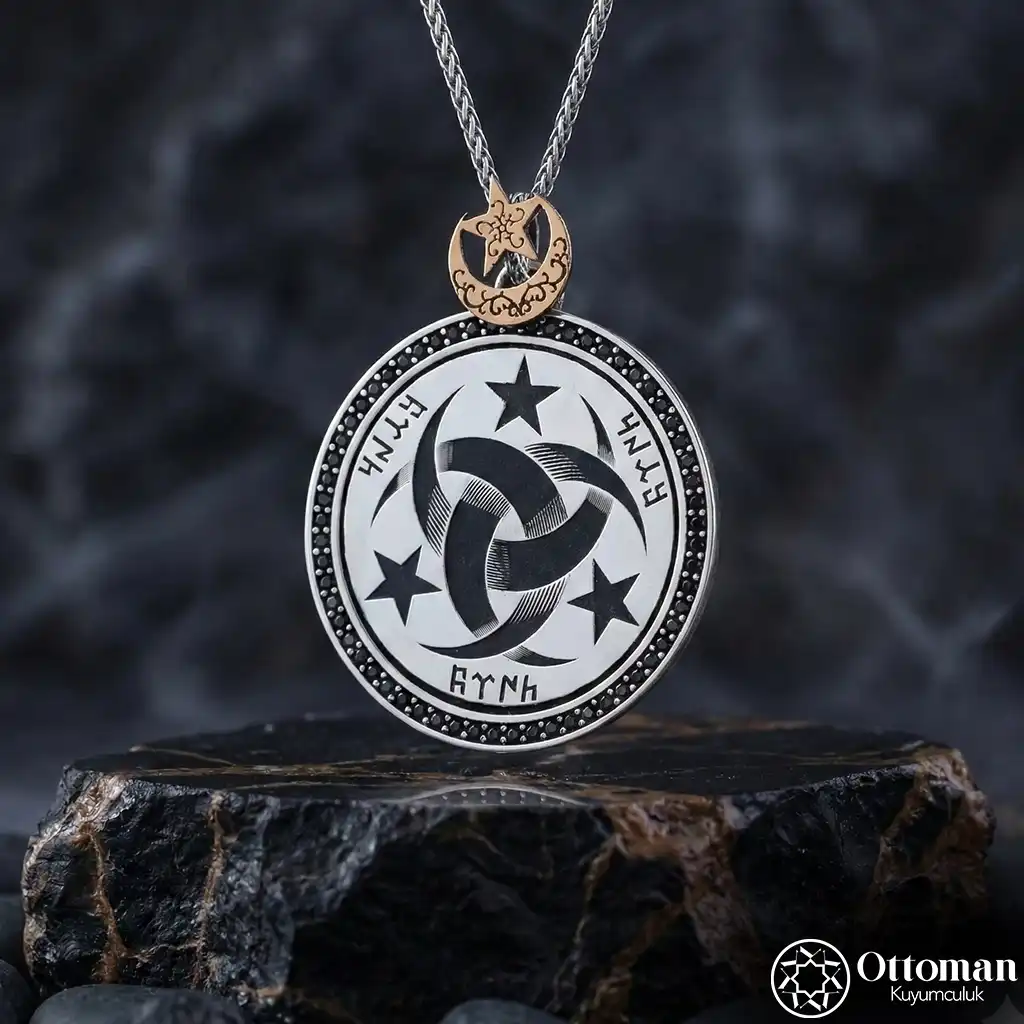 1 Teşkilat-ı Mahsusa Madalyon Gümüş Erkek Kolye