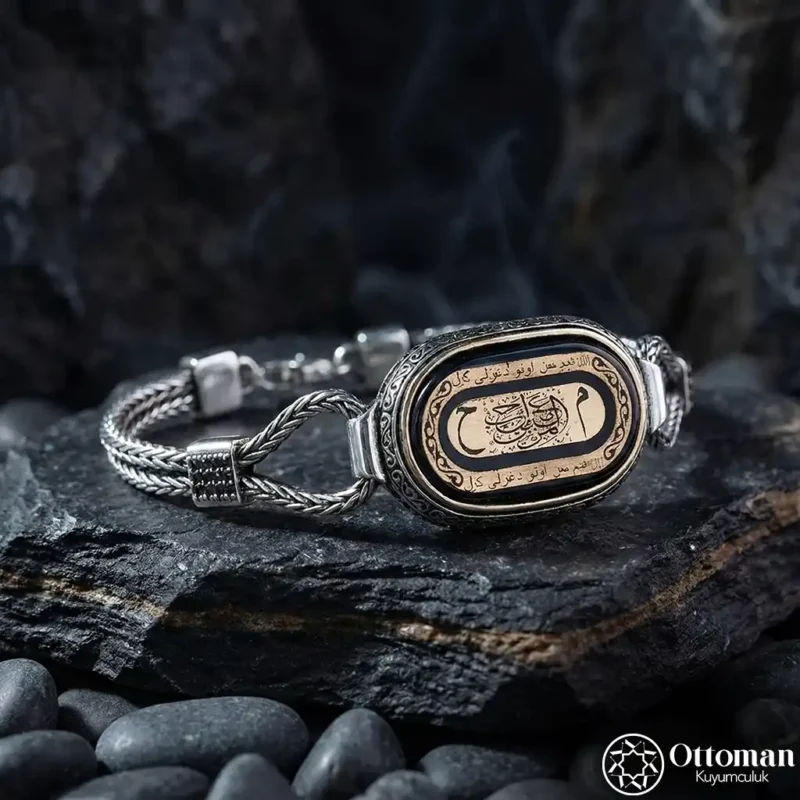 Kördüğüm Model Gümüş Erkek Kelepçe Bileklik