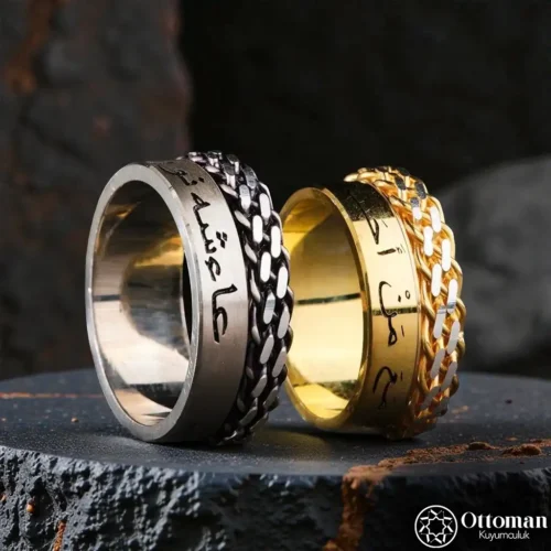 Özel Tasarım Gümüş Çift Burgu Alyans Set