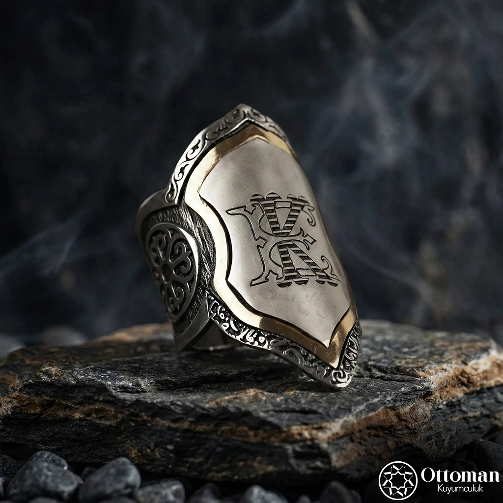New Archer Ring Monogram Silver Men's Ring