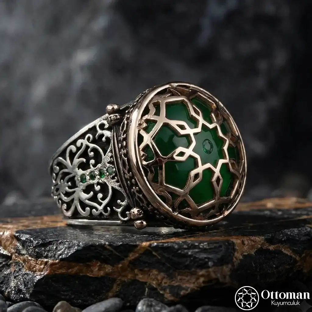 Special Design Kafes Silver Men's Ring