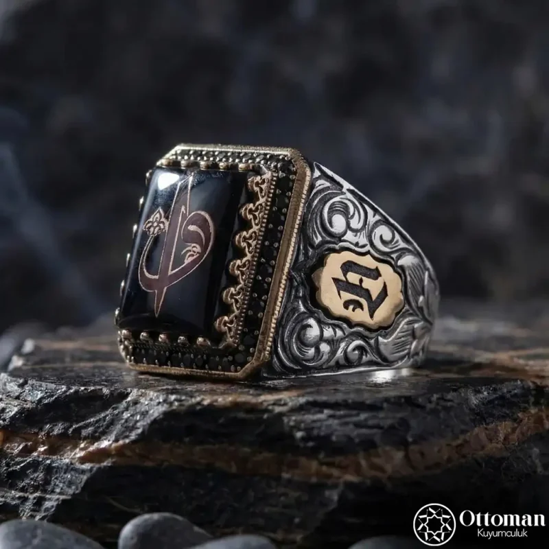 Elif Vavlı Gümüş Erkek Yüzük