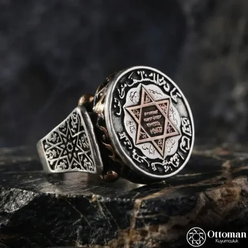 Süleyman Mührü Gümüş Erkek Yüzük