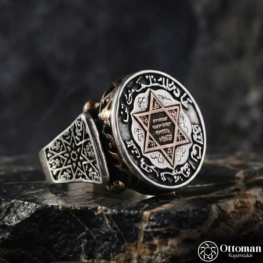Süleyman Mührü Silver Men's Ring