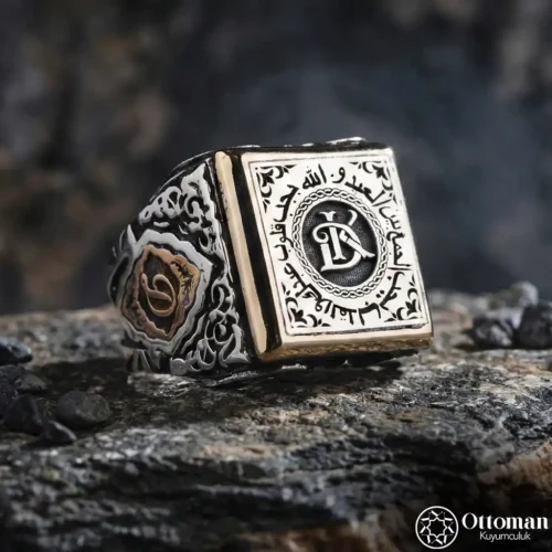 Kare Model Gümüş Erkek Yüzük