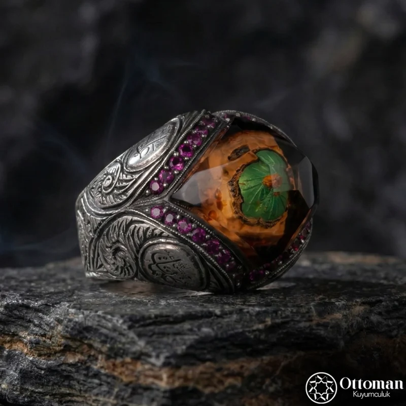 Mescidi Nebevi Gümüş Erkek Yüzük