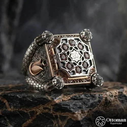 Teslimiyet Model Gümüş Erkek Yüzük