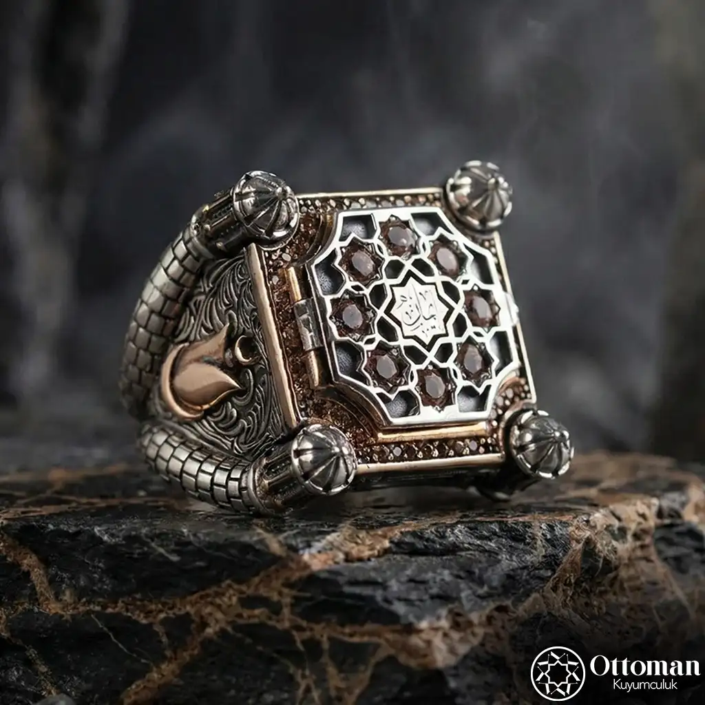 Teslimiyet Silver Men's Ring