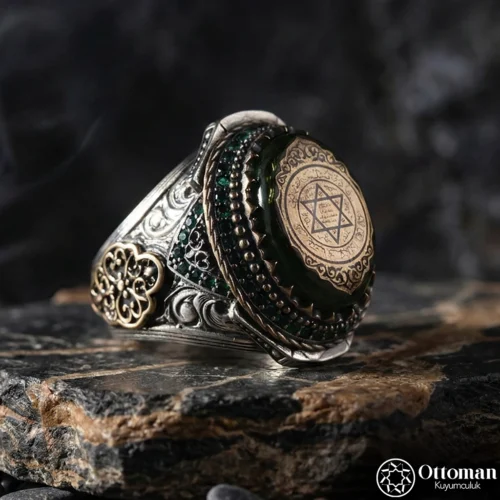 Sulh Süleyman Mührü Gümüş Erkek Yüzük