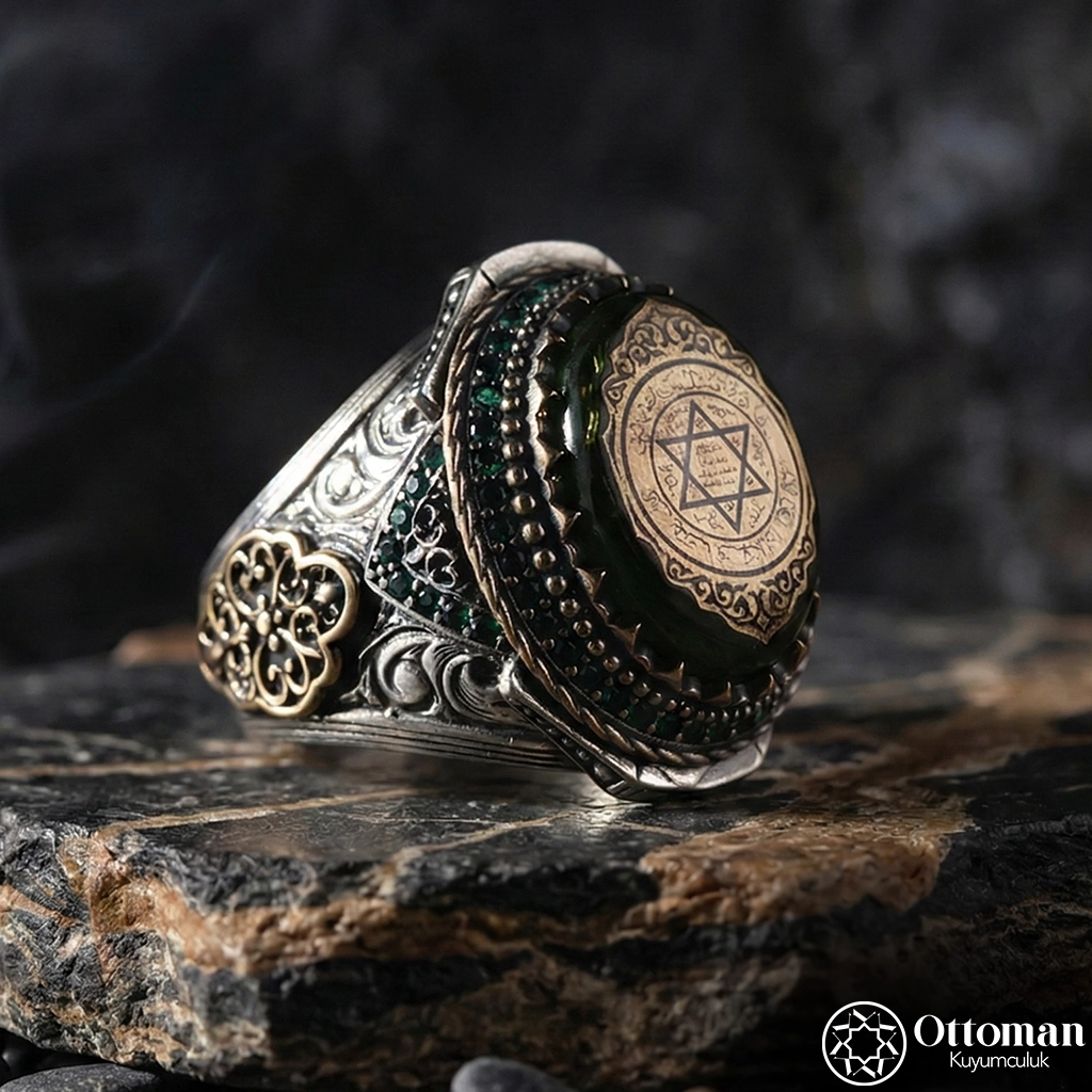 Sulh Süleyman Mührü Silver Men's Ring