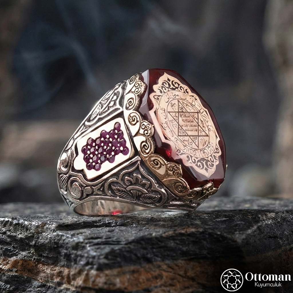 Hz. Süleyman Mührü Silver Men's Ring