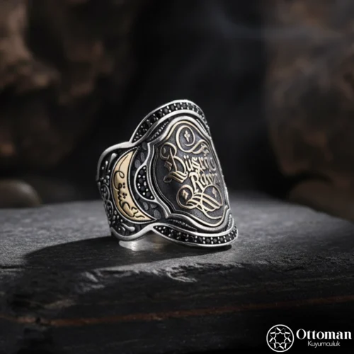 İsimli Zihgir Model Gümüş Erkek Yüzük