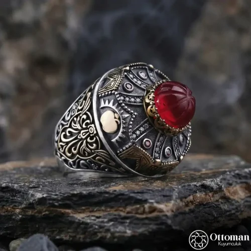 Otağ Model Gümüş Erkek Yüzük