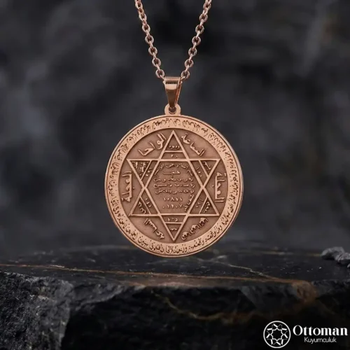 Hz. Süleyman'ın Mührü Gümüş Kadın Kolye