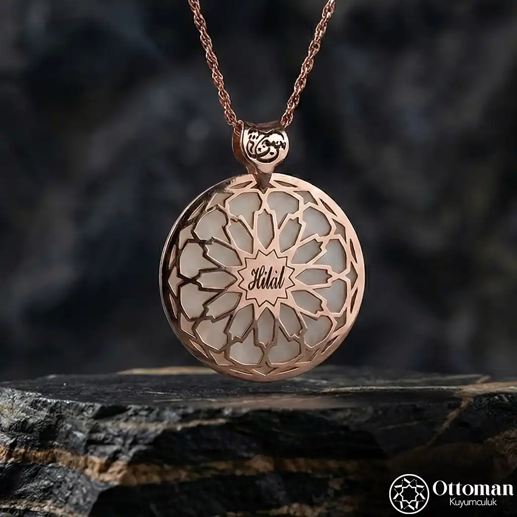 Mother-of-Pearl Stone-set Silver Women's Necklace