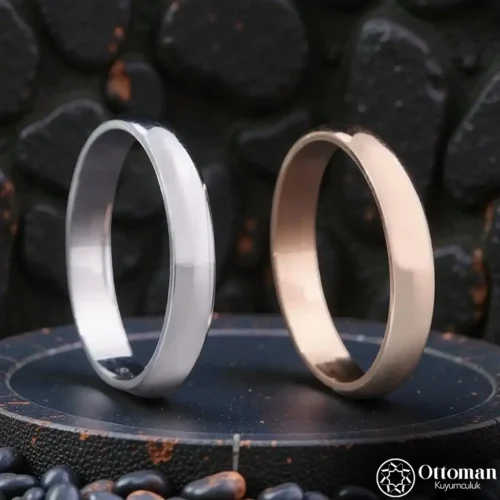 Sade Gümüş Alyans Set