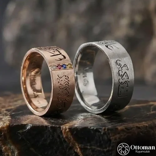 Kare Model Gümüş Alyans Set