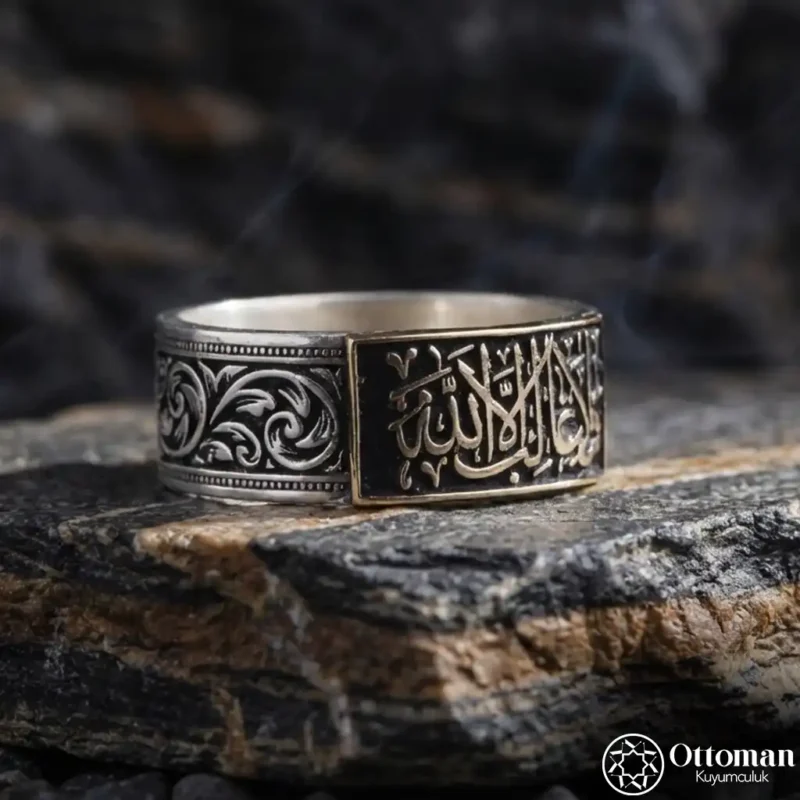 Gravürlü Gümüş Erkek Alyans