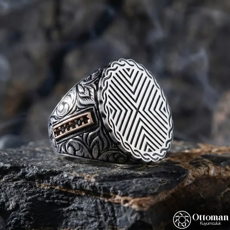 Halvet-i Taci Şerif Gümüş Erkek Yüzük