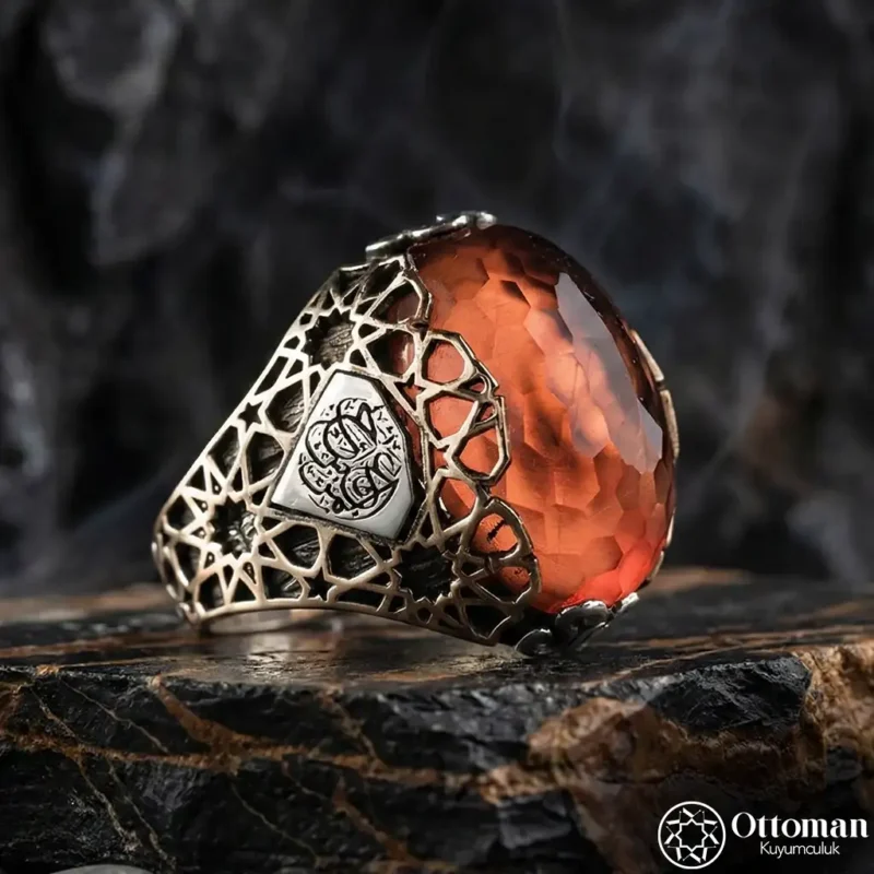 Zultanit Taşlı Gümüş Erkek Yüzük