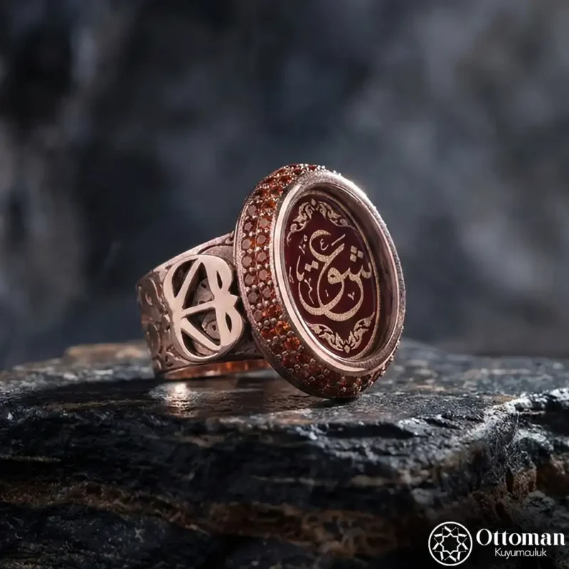 Aşk Yazılı Gümüş Kadın Yüzük