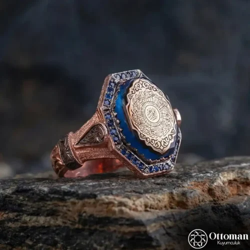 İnşirah Suresi Yazılı Gümüş Kadın Yüzük