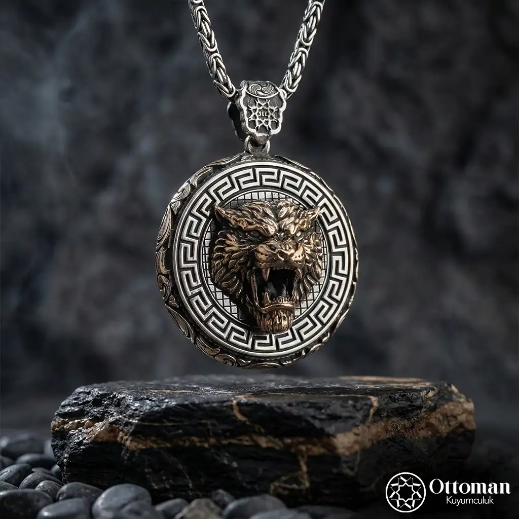 Panter Figured Silver Men's Necklace