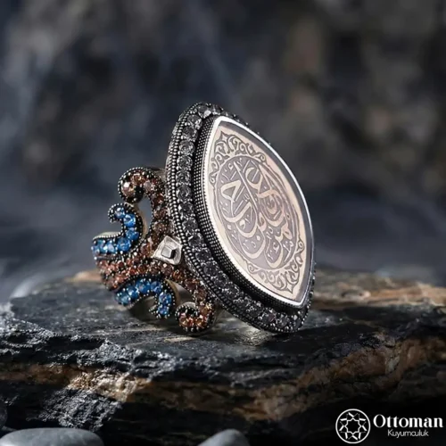 La Tahzen Yazılı Gümüş Kadın Yüzük