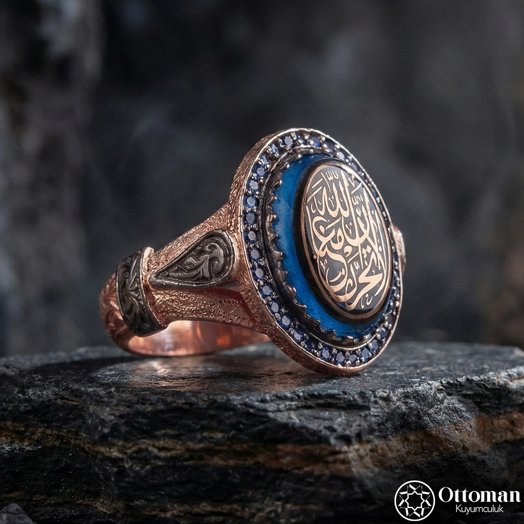 Sultan Rose Plated Silver Men's Ring