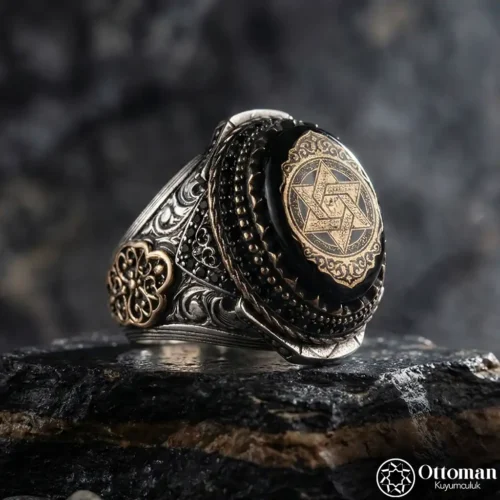 Sulh Aşk Mührü Gümüş Erkek Yüzük