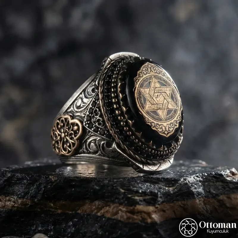 2 Sulh Aşk Mührü Gümüş Erkek Yüzük