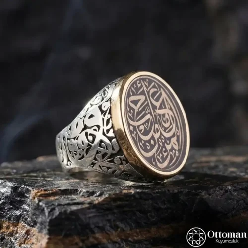 Kördüğüm Gibi Sevmek Yazılı Gümüş Erkek Yüzük