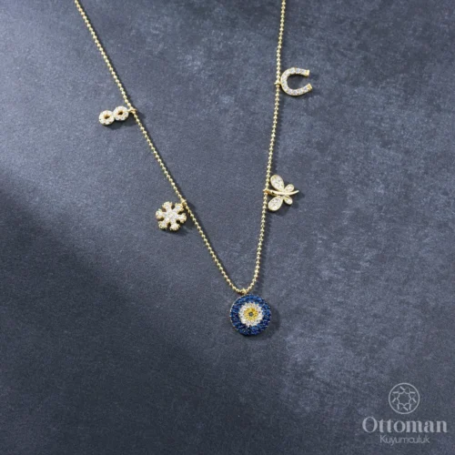 6-li-kolye-169386 Altılı Model Gümüş Kadın Kolye