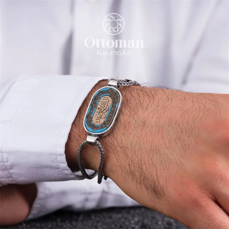 Arizona Firuzesi Taşlı Gümüş Bileklik