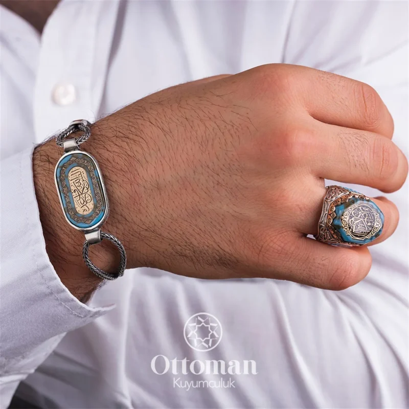 Arizona Firuzesi Taşlı Gümüş Bileklik