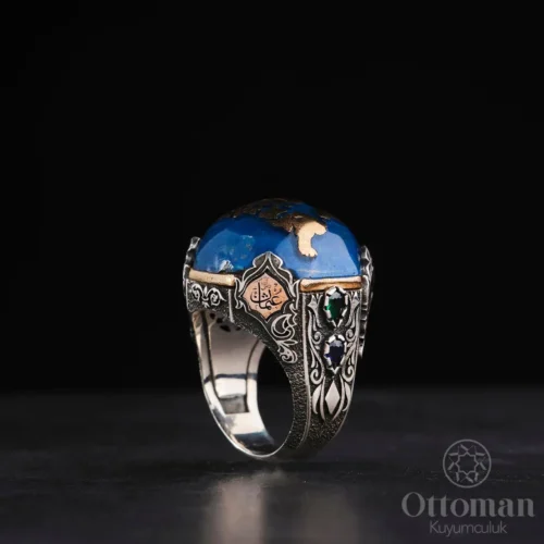 Kızıl Elma Model Gümüş Erkek Yüzük