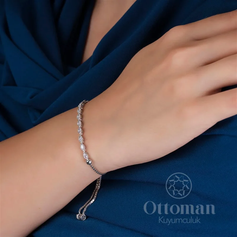 Damla Su Yolu Model Gümüş Kadın Bileklik