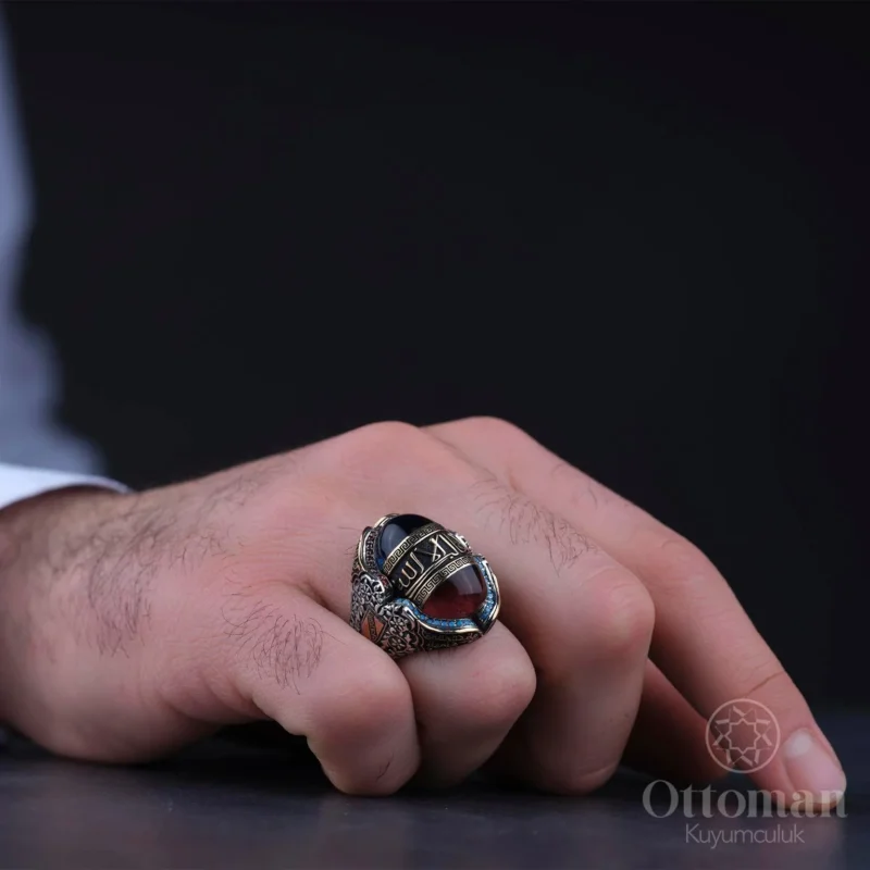 endulus-model-ozel-tasarim-gumus-erkek-c835-4 Endülüs Model Özel Tasarım Gümüş Erkek Yüzük