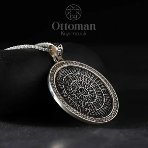 Esmaü'l Hüsna Zirkon Taşlı Gümüş Kadın Kolye