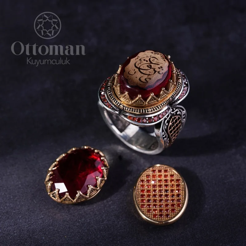 Füsunkar Aşk Yazılı Gümüş Erkek Yüzük