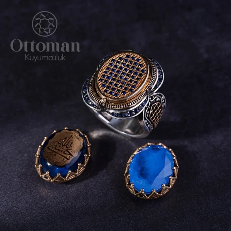 Füsunkar Hasbiyallah Yazılı Gümüş Erkek Yüzük