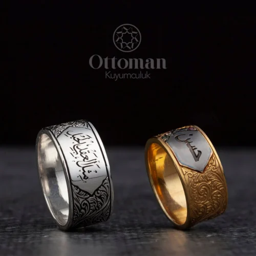 gravur-desenli-isimli-cift-alyans-50da73 Gravür Desenli İsimli Gümüş Alyans Set